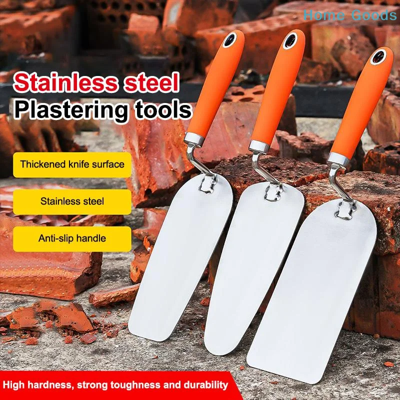 1PC Stainless Steel Double Sided Thickened Straight Handle Wall Cutting Masonry Knife Bricklayer's Knife Tiler's Brick Chopper
