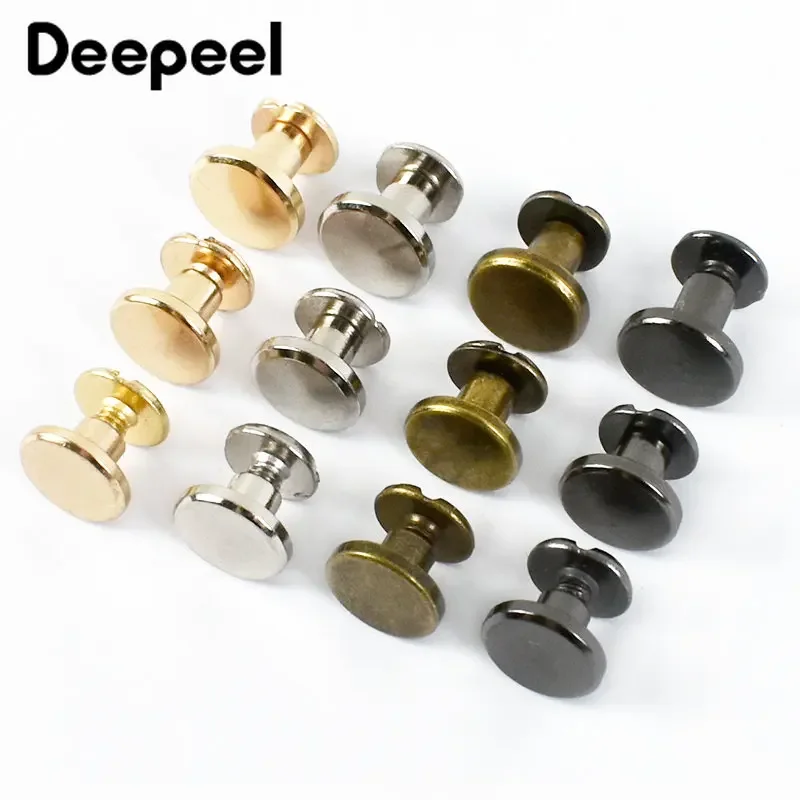 20/50Pcs 5-8mm Metal Rivet Buckles Screws Nail Button Fixed Waistband Bag Strap Belt Notebook Binding Sewing Hardware Accessory