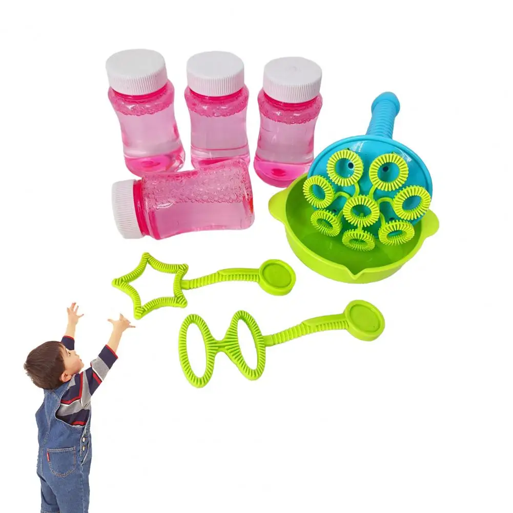 Bubble Toy for Kids Trumpet Blower Set with Speaker Tray 2 Wands Kids Funny Bubbles Maker Toy Trumpet Bubble Pipe Set