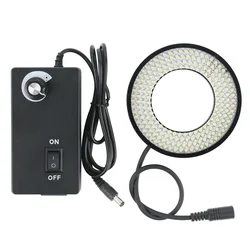 Adjustable 196pcs LED Ring Lamp Industrial Producing Vision Fill Light Illuminator Microscopio Light Source