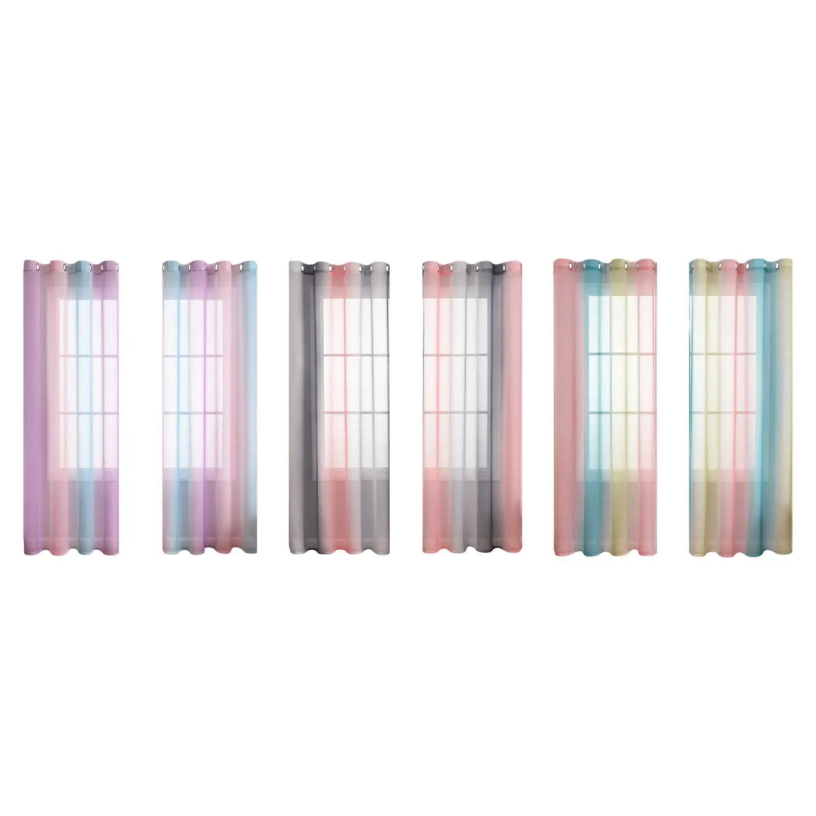 Window Tulle Curtain Stylish Yarn Curtain for Living Room Bedroom Farmhouse