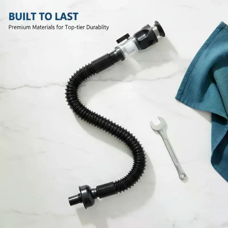 Flexible Drainage Outlet Pipe For Kitchen Bathroom Vanity Restroom Draining Sink