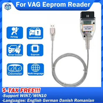 Pro programátor VAG Eeprom čtečka 1.20 pro čtení airbagů, data o havárii, čtení a zápis Eeprom, imobilizér, korekce najetých kilometrů, ABS, brzdový motor 8 nejlepší prodej programátor EEPROM pro VAG - №5