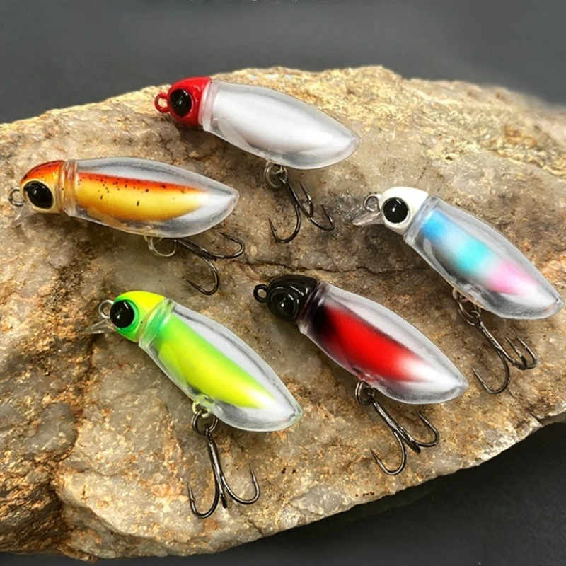 

3pcs 2.7g3.8cm Minnow pencil Insect Bait Soft Plastic Body Pencil Artificial Fishing Lure Trout Mini Micro Wobblers Fishing Lure