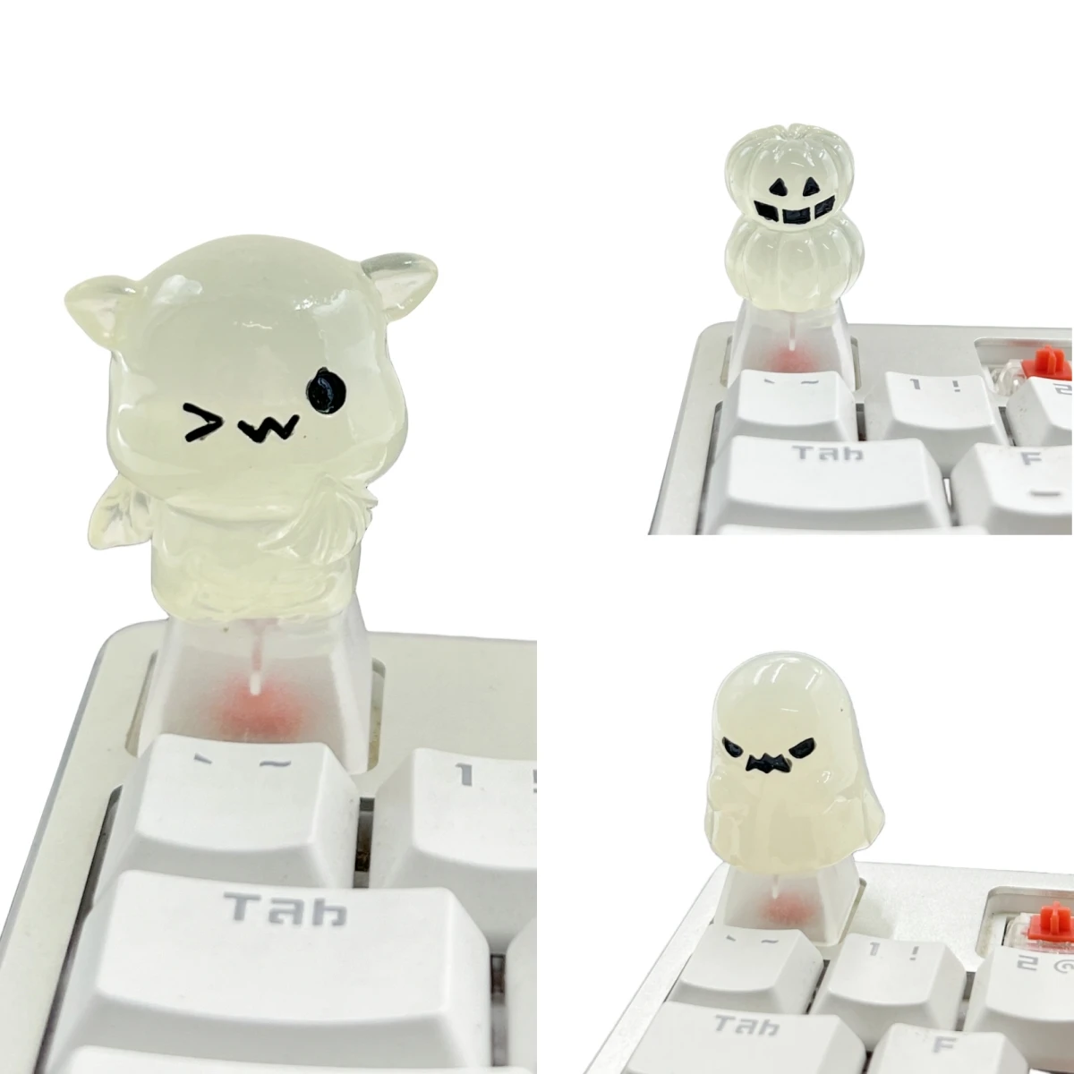 1Pcs Halloween Geist Weiß Keycap Kreuz Achse MechanicaTastatur Keycap Zubehör