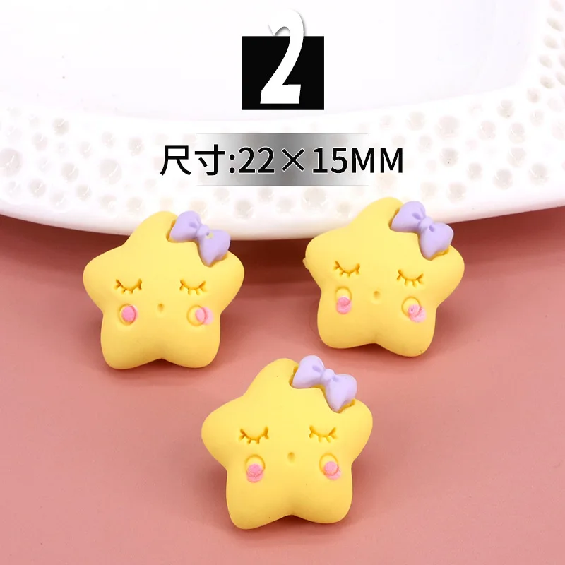 10Pcs Cartoon Star Bear Moon Animal Resin Sewing Buttons Shank Novelty Accessories Craft DIY Supplier Child Baby Clothing Decor