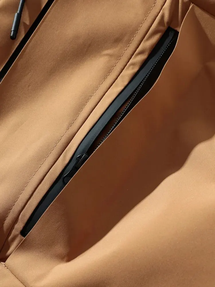 High-End Feeling 90Du Down Wärmeerhaltung Kapuze Herren Winterjaet Wasserdicht Winddicht Polyesterfaser Reißverschluss Sle