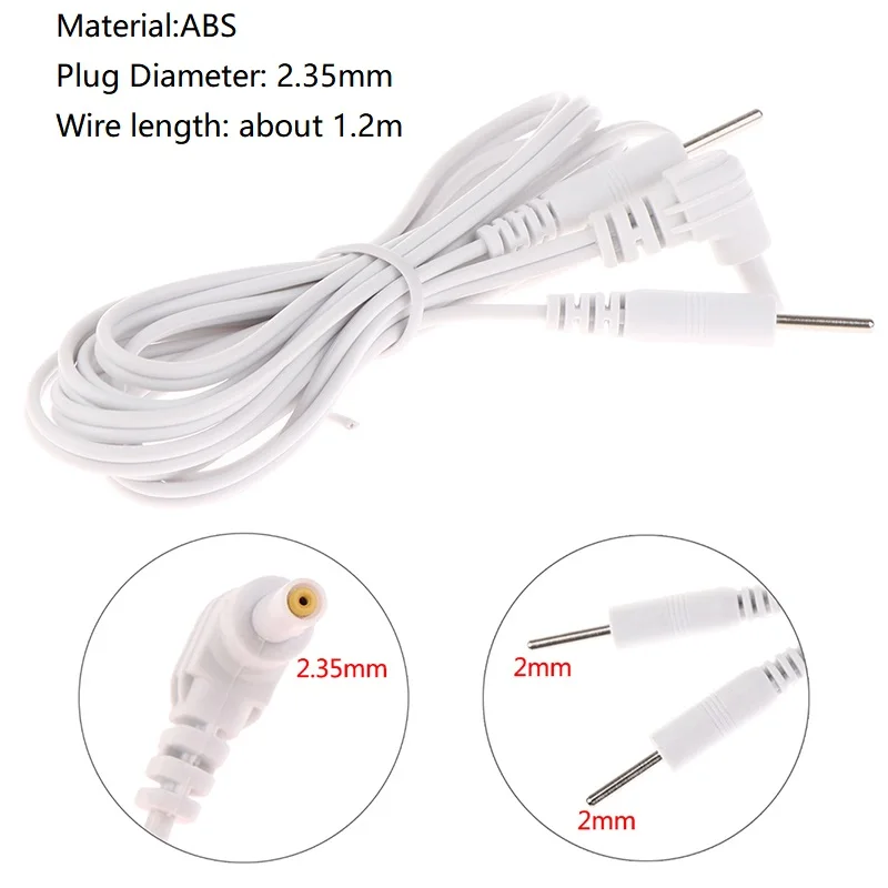 1.2M Tens Lead Wires, 2.35mm Mini-Plug To 2mm Pin Connectors, For Massager Connection Cable Massage & Relaxation 2/4Buttons