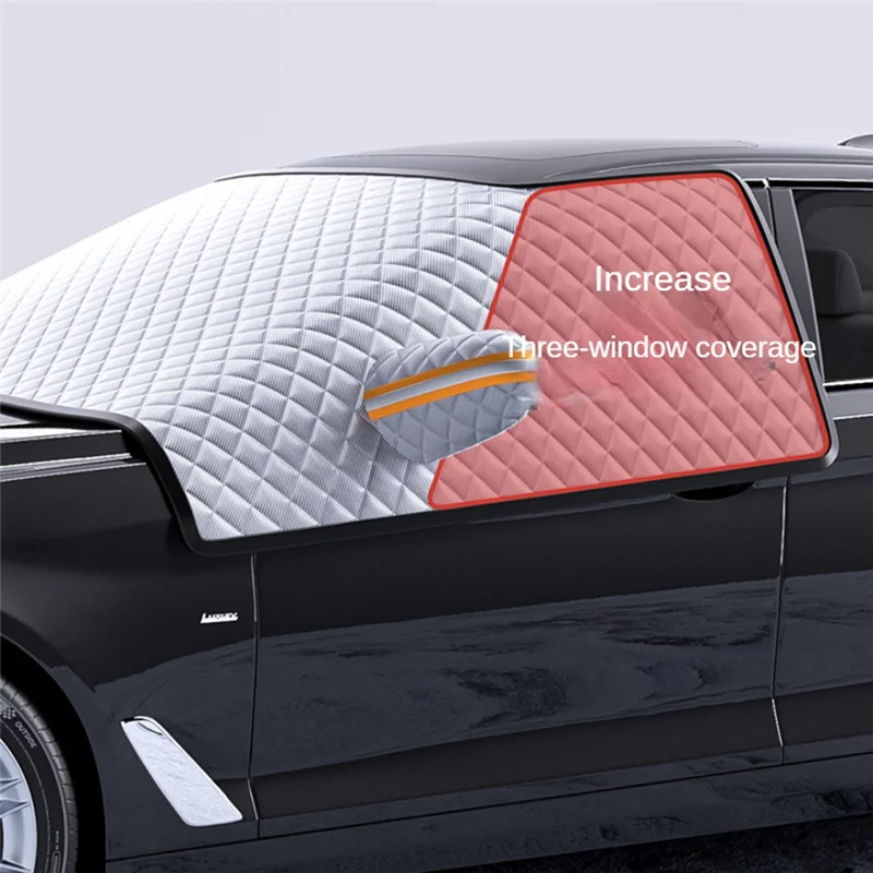 

A040-Car Snow Cover Car Windshield Hood Protective Cover Snow And Frost Sun Protection Cover Car Snow Cover
