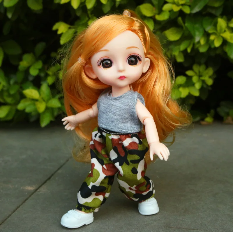 HOUZIWA 16-17CM BJD Doll Clothing 6Inch 13 Joint Doll Suit OB11 Doll Clothes