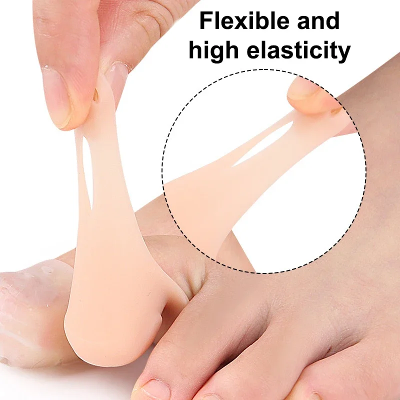 1Pair Silicone Finger Toe Caps with Hole Wear-Resistant Protector Covers Thumb Sleeve for Corns Blisters Pain Relief Foot Care