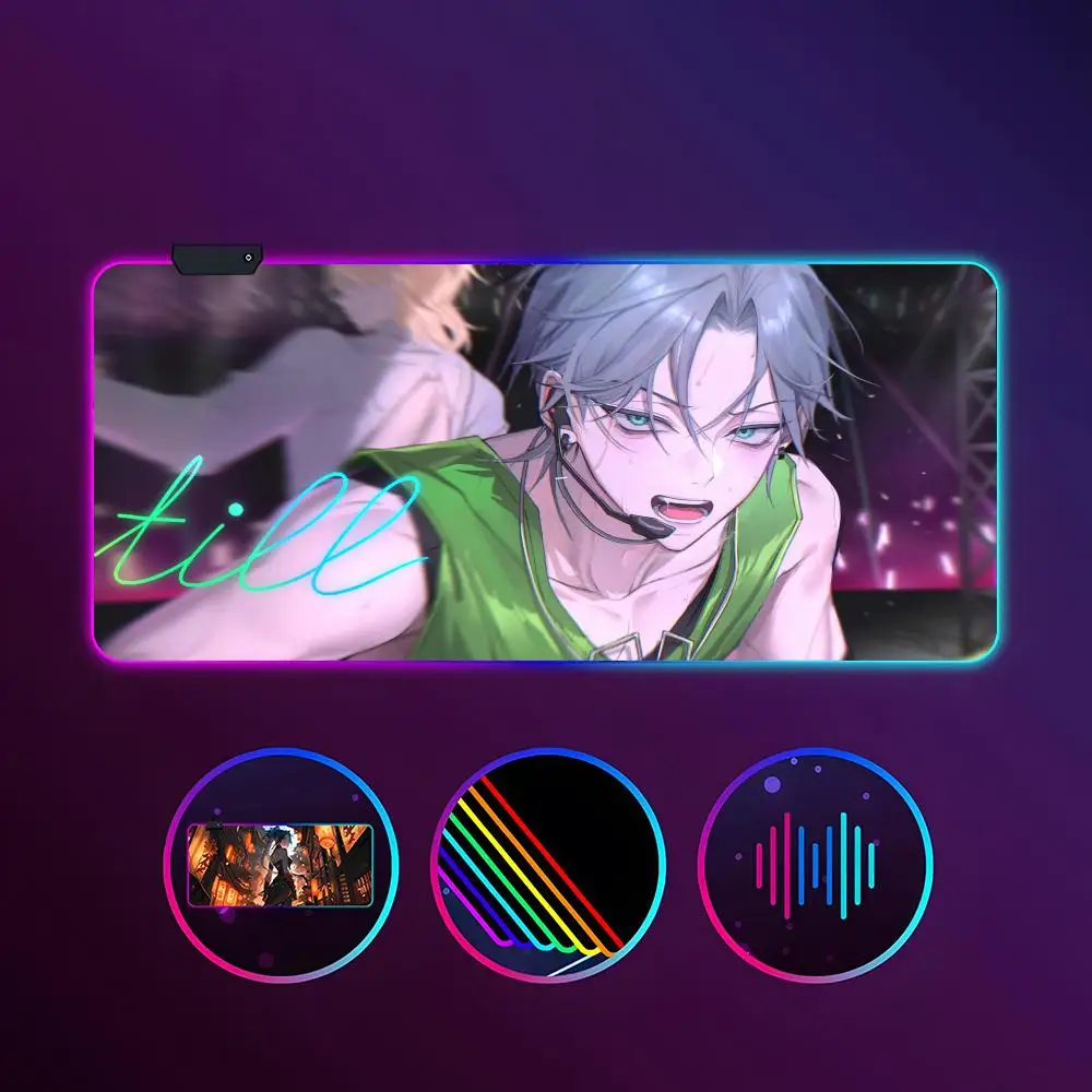 

Alien Stage Mizi Till Ivan Mouse Pad RGB Luminous 900X400mm Large Table Mat Non-slip Extra Large Game Office Mouse Pad