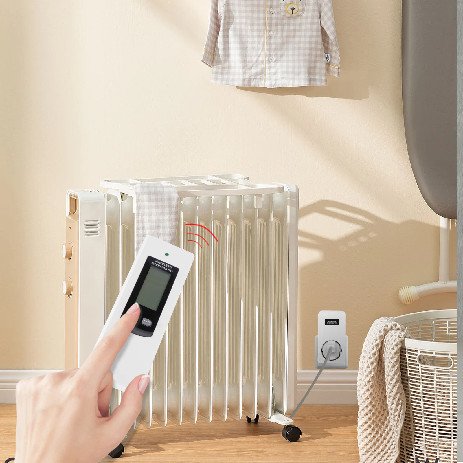 

Wireless Thermostat 220V Eu Plug Programmable Smart Temperature Controller Heating Cooling for Home Greenhouse