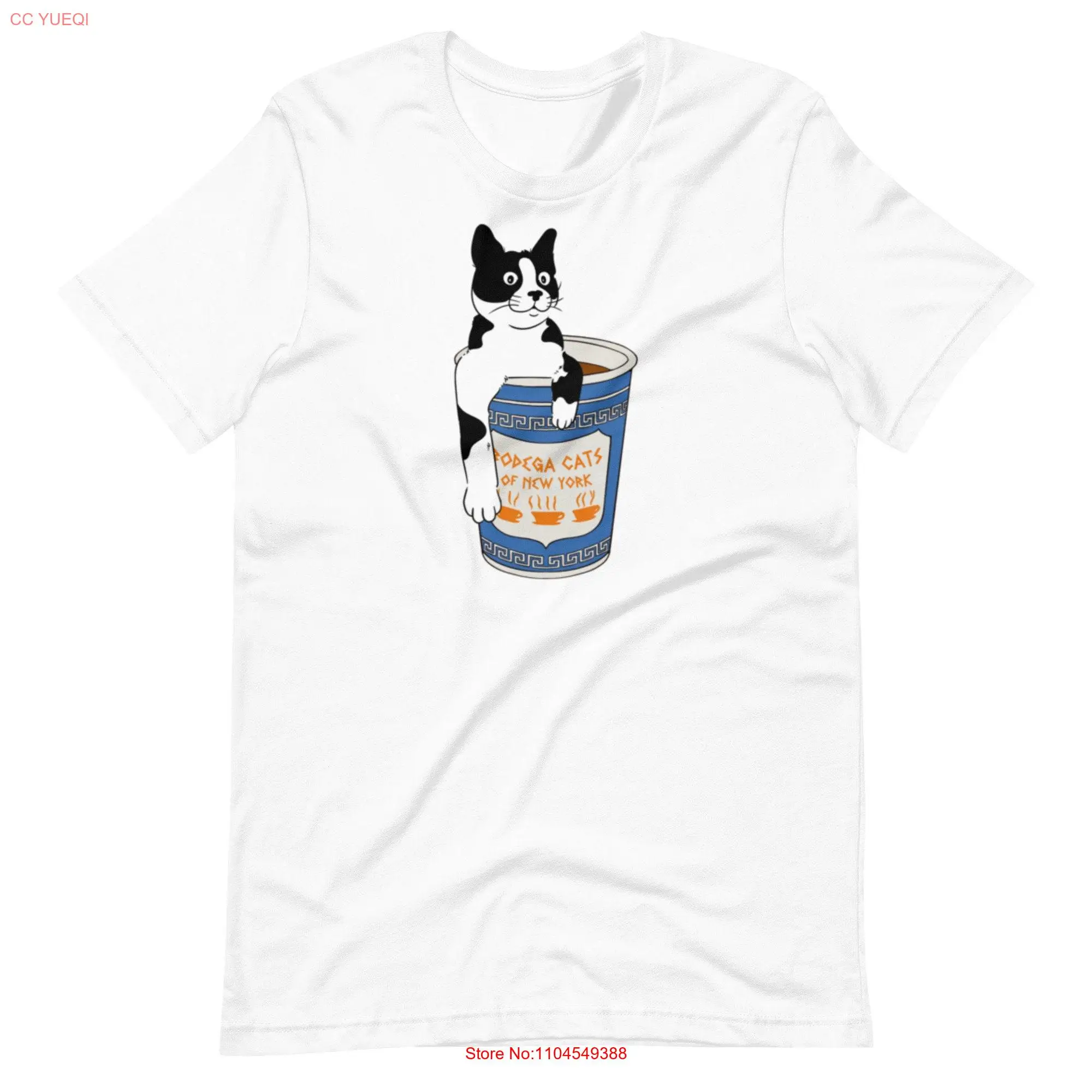 Bodega Cats of New York camiseta oficial Merch Cat Bienvenido a la taza de café griega divertidas mangas largas o cortas