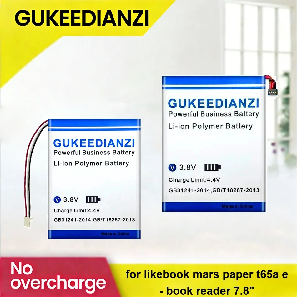 

Battery Reliable Power CLP307499 4100-5300mAh For Likebook Mars Paper t65a e - Book Reader 7.8"