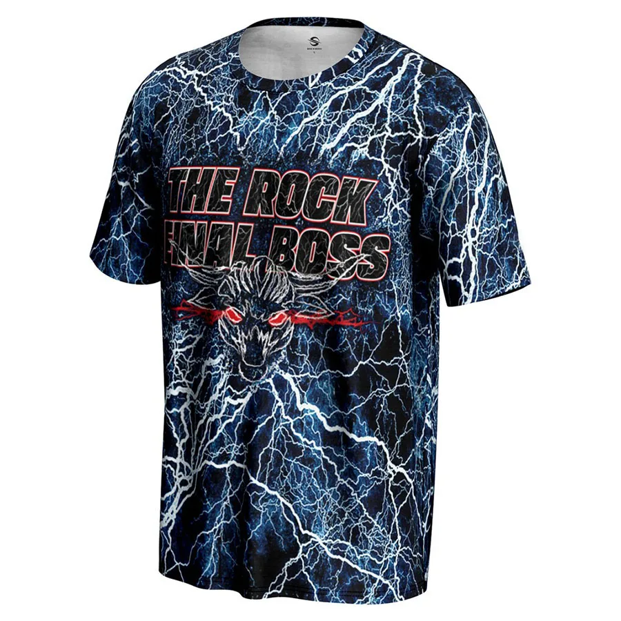 

Men's Blue The Rock The Final Boss Graphic T-Shirt Is Simple Stylish Loose And Breathable Suitable For Sports And Fitness