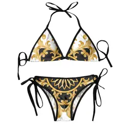 2024 Swimsuit Baroque Mujer Women Swimwear Summer Beachwear Bathing Bikinis Sets