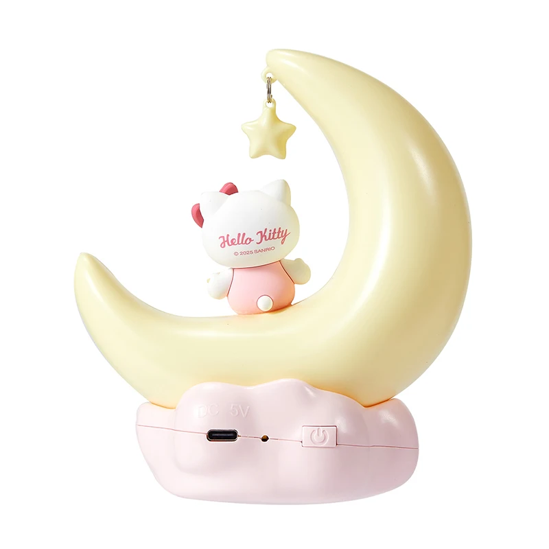 MINISO x Sanrio Hello Kitty LED Starry Night Light Rechargeable Dimmable 3 Modes Portable Bedside Lamp Kawaii Birthday Gift for