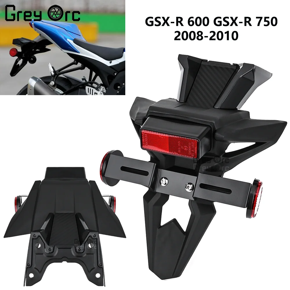 Motorcycle Rear Mudguard For Suzuki GSXR600 GSX R600 GSXR750 GSX R750 K8 2008-2010 License Plate Fixing Bracket