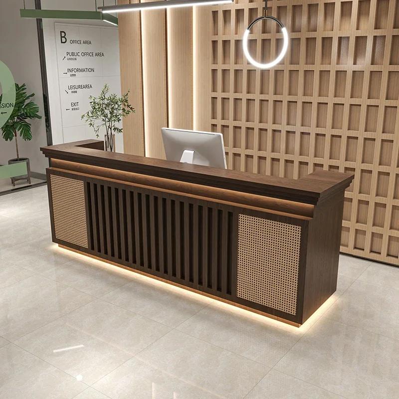 Luxury Reception Desk Counter Customizable Office Beauty Spa Cabinet Front Desk Restaurant Theke Rezeption Salon Furniture