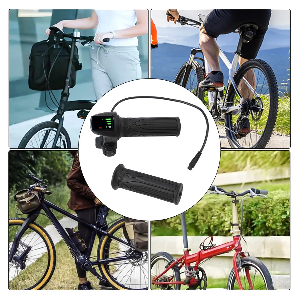 

Ручка-акселератор для электросамоката с кнопкой запуска, 48В, 6-контактный контроллер скорости, для электровелосипедов, модифицированные запчасти