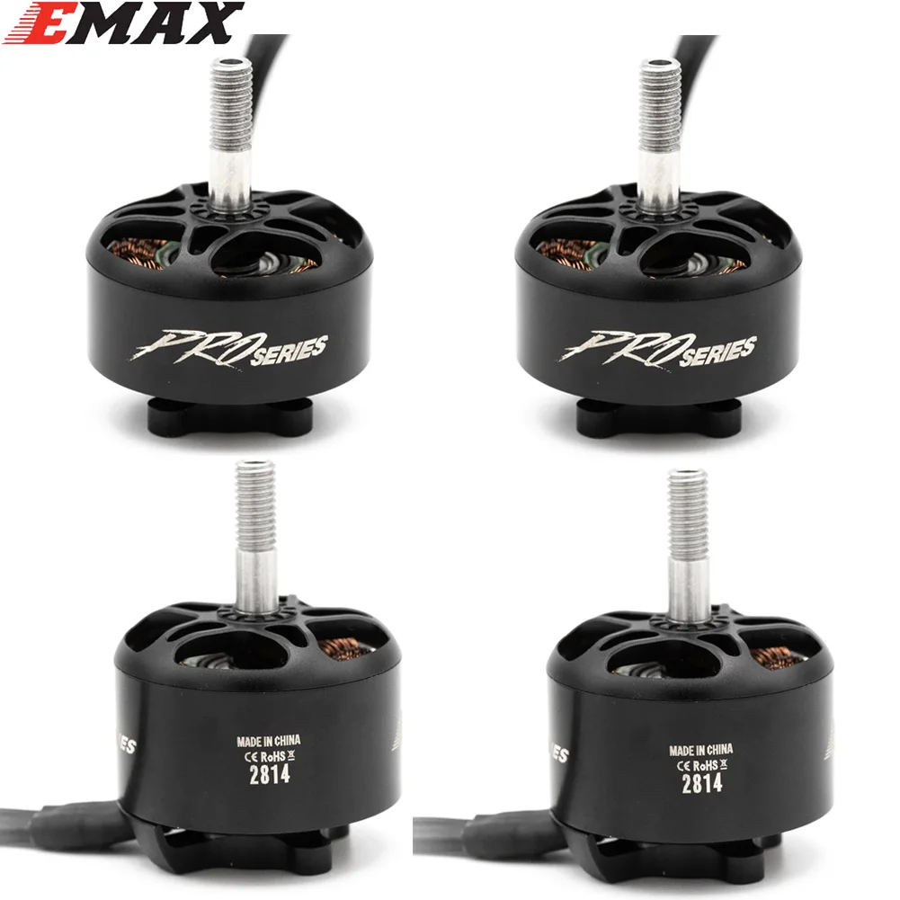 4pcs  EMAX Pro Series 2814 730KV 830KV 3-6S Brushless CW Motor 4mm Shaft For 9Inch 10Inch Long Range FPV RC Racing Drone Accesso