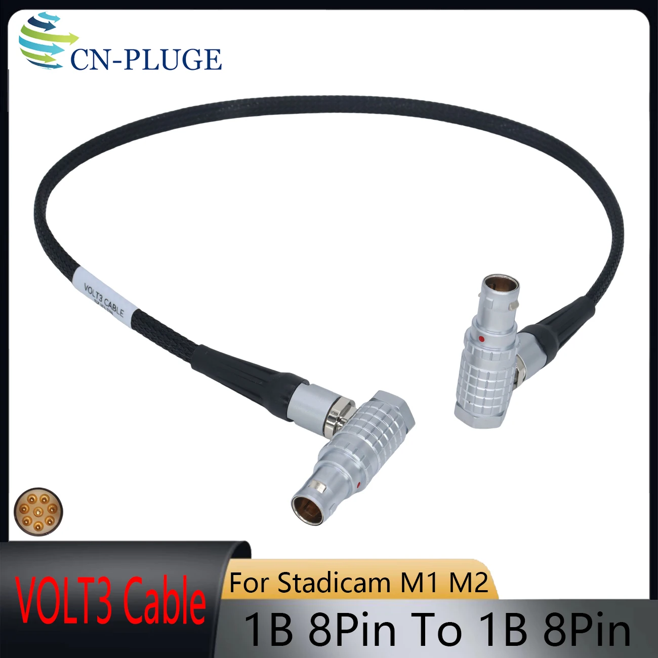 1B 8nin to 1B 8pin For Steadicam M1 M2 VOLT3 Power Data Cable