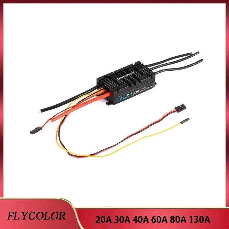 

FLYCOLOR WinDragon 20A 30A 40A 60A 80A 130A ESC 2-6S Brushless Speed Controller for RC Airplane Aircraft Fixed Wing Helicopter