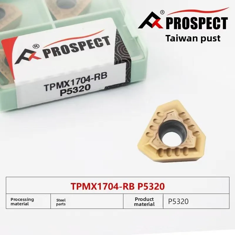 PROSPECT TPMX0902/1403/1704/2405-RB P5320 CNC Deep Hole Drilling Inserts for Steel Machining
