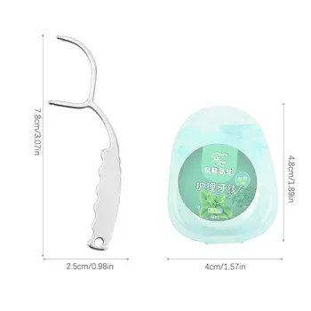 Stainless Steel Toothpick Dental Floss Reusable For Flossing Holder Portable ECO-friendly Teeth Cleaning Tools