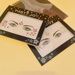 Eyes 3D Face Jewels Crystal Glitter Jewels Fake Body Temporary Tattoo Sticker Body Perform Party Vocal Concert Makeup Stickers