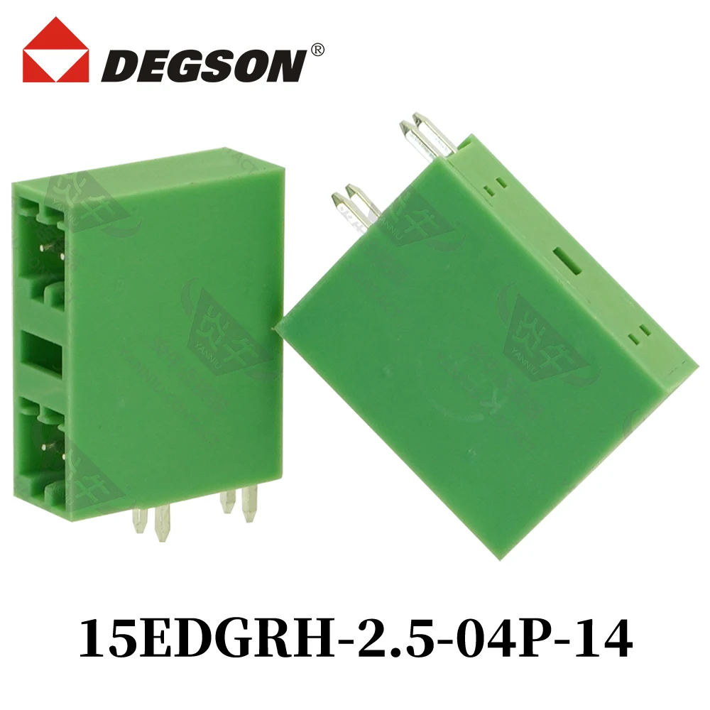 

DEGSON 15EDGRH-2.5-04P-14-00ZH 15EDGVH-2.5 Pluggable PCB Terminal Blocks Green KF15EDGRH 2P-12P ECHB250R Phoenix Contact 5A 250V