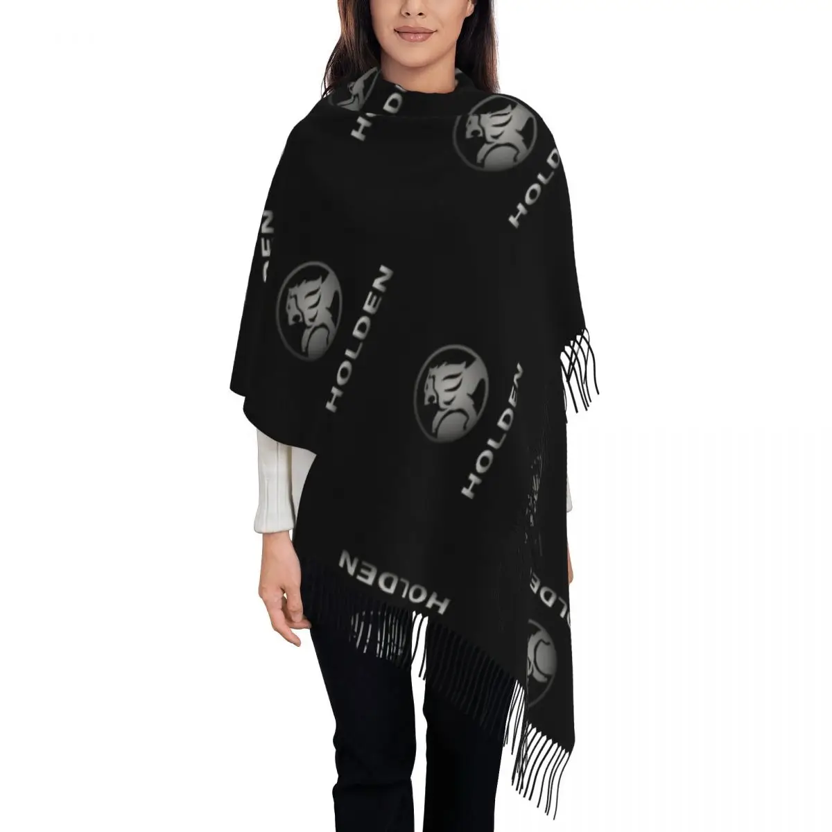 

Best Edition Holden Logo Essential Scarf Tassel Scarves Women Soft Warm Shawls and Wraps Large Fall Winter Shawl Wrap