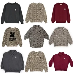 High quality Children's 25 Autumn Winter  Boys and Girls Leopard print Sweatshirt Top For boys and girls