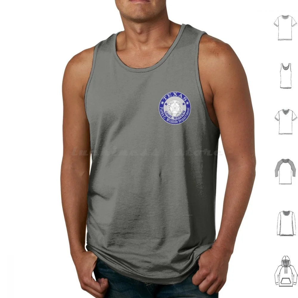 Texas Game Warden Tank Tops Print Cotton Texas Game Warden Parks Wildlife Fish Conservation Law Enforcement Officer