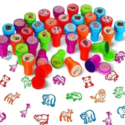 10 pezzi timbri assortiti per bambini timbri auto-inchiostro francobolli giocattolo per bambini faccina sorridente sigillo scrapbooking pittura fai da te album fotografico decor