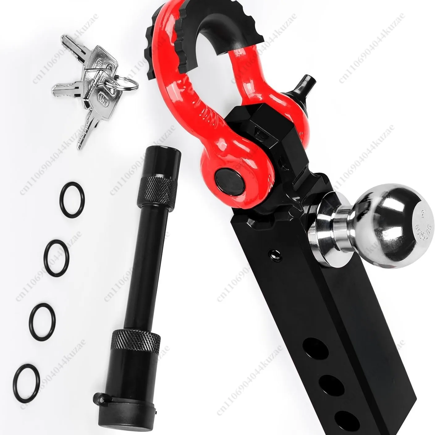 Red Trailer Arm Set, Export Quality American Standard Shackle - Heavy Duty Forged Tow Accessory