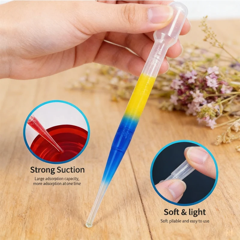 

100Pcs 0.2ml-10ml Mini Plastic Capacity Disposable Graduated Transfer Pipettes Dropper Polyethylene For Makeup Tool Science Labs