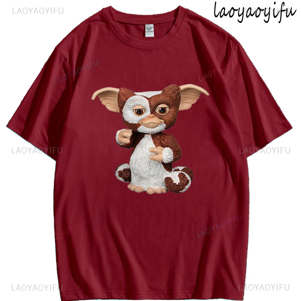 Chic Gremlin Gizmo Printed Kawaii T-shirt Casual Cotton Clothing Men's and Women's Daily Short Sleeve Pullover Clothing