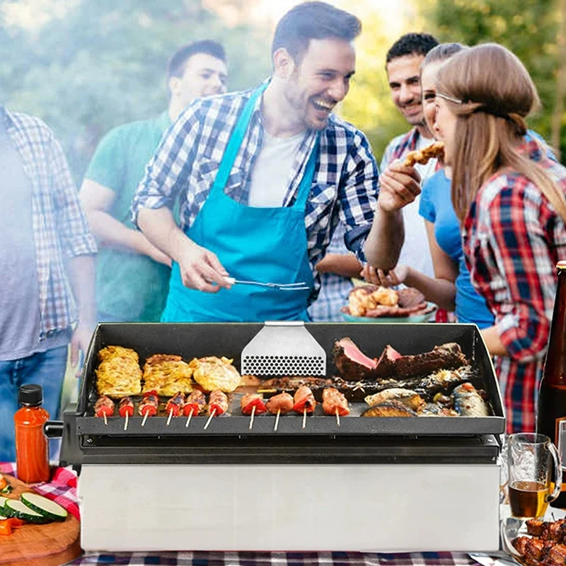 Food Mesh Screen Block Grease Trap, Stainless Steel Grill Grease Gate, Grill Accessories