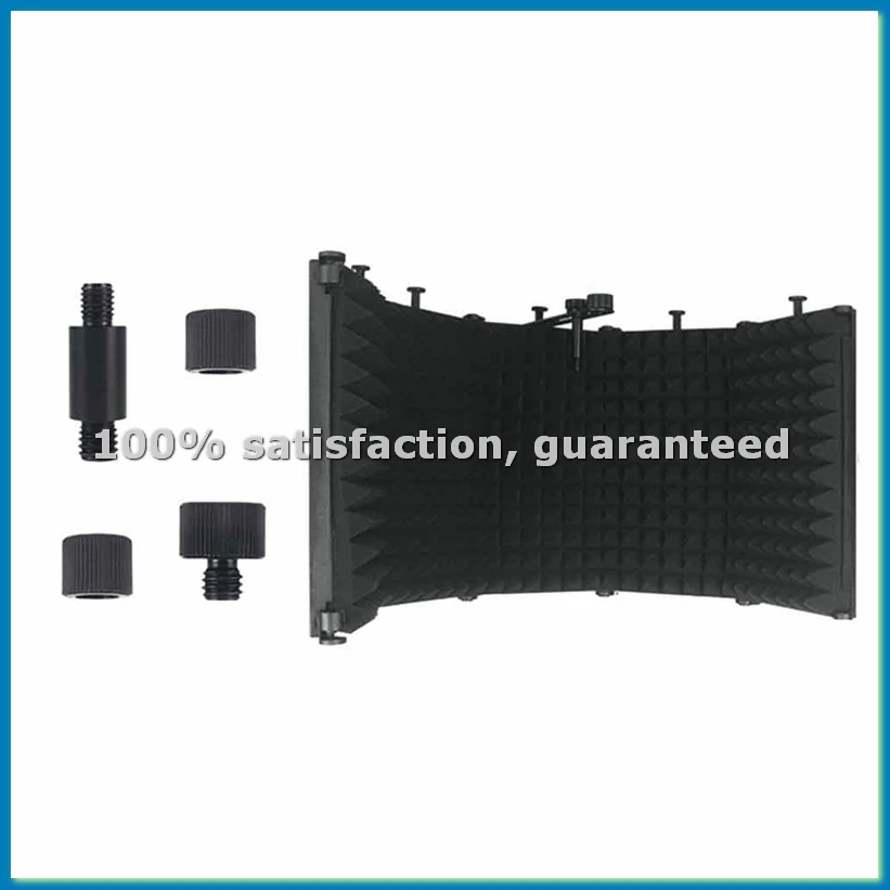 Microphone Isolation Shield Foldable Mic Shield with Triple Sound Insulation M5 Plastic Case-A51M