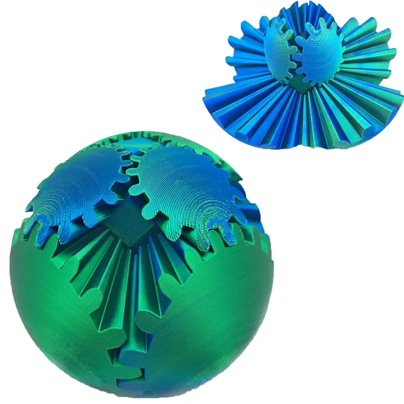 3D-geprinte Versnelling Bal Spin Bal Voor Autisme Adhd Angst Kleurrijke Draaiende Bal Fidget Spinner Stress Reliëf Speelgoed