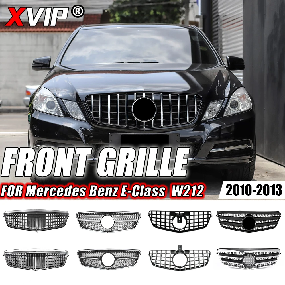 

XVIP Diamonds Style Front Racing Grille For Mercedes Benz E W212 E250 E300 E350 E500 E550 2010-2013 Maybach Style Bumper Grilles