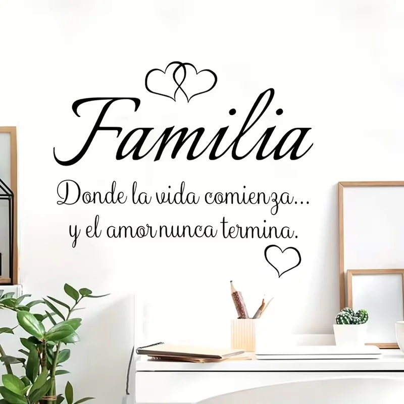 One Piece of Vinyl Wall Sticker with a Family Slogan for Decorating Bedrooms And Living Rooms, Easy to Apply And Remove