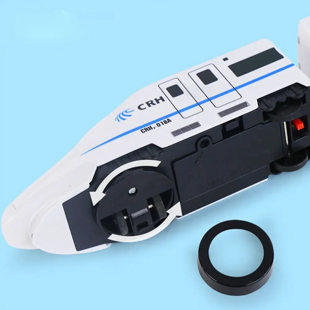 

Plastic Cement Simulation Harmony Rail-car With Sound Light Electronic Components High-speed Railway Train Universal Driving
