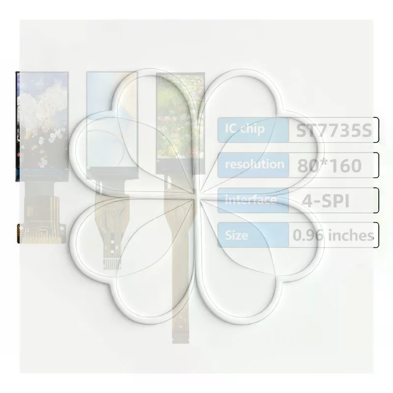 0.96 Inch Full View Screen TFT White LED 80x160 ST7735S/ST7735P3 Driver 8P/13P Color Display SPI 4-Line Interface