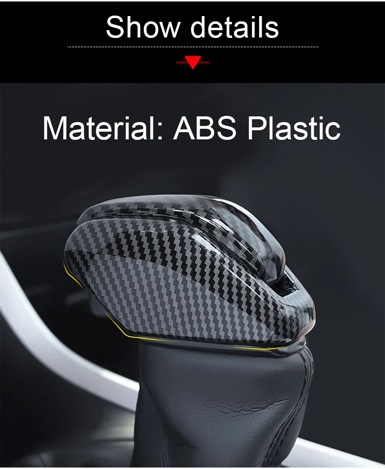 Für Toyota RAV4 XA50 2019 2020 2021 2022 2023 2024 2025 RAV 4 Hybrid Auto Schaltknauf Schaltkopf-Abdeckung Verkleidung ABS Zubehör – Detail 4
