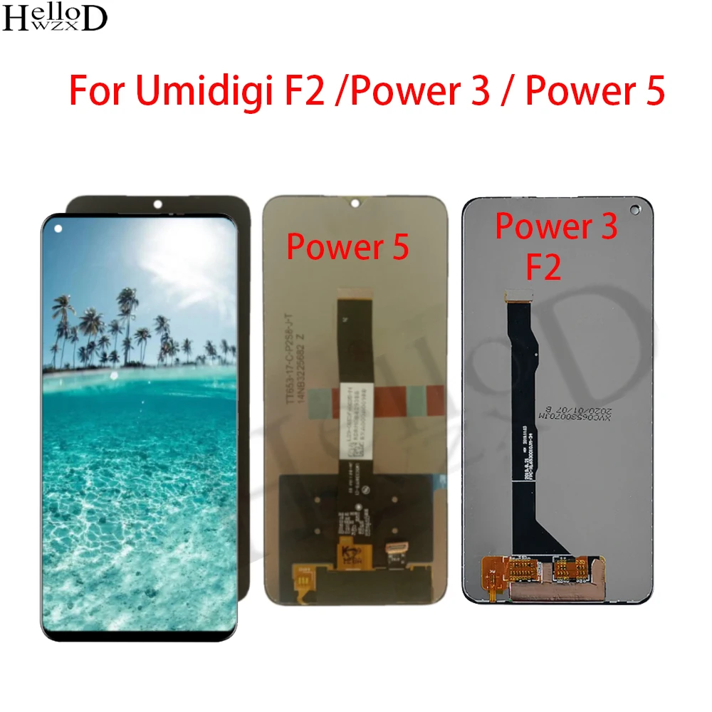 For Umidigi Power 3 Power 5 LCD Display Touch Screen Digitizer Assembly For Umidigi  F2 Sensor Panel Assembly Tools