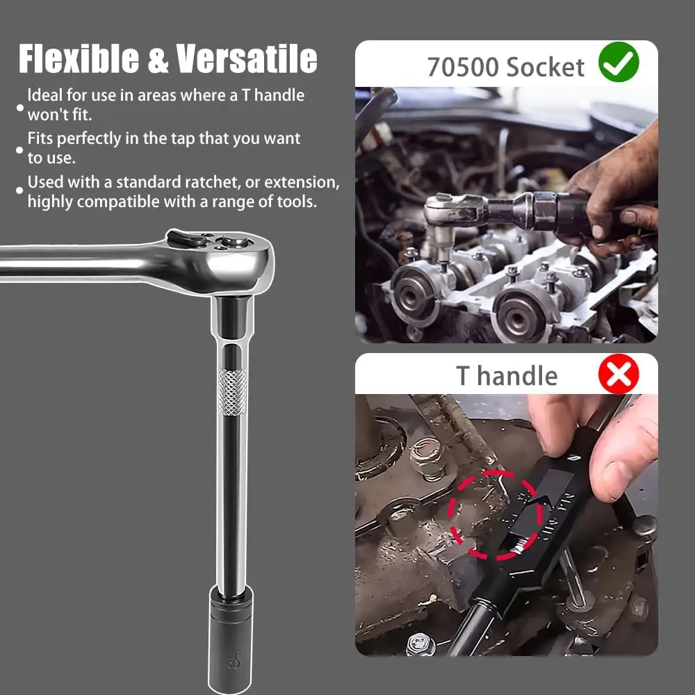 ชุดประแจหัวต่อ, 8 ชิ้น, ขนาด 1/4' และ 3/8' นิ้ว, ใช้ได้กับหัวต่อ MCTI ขนาด 1/2', 1/8' NPT, เมตริกถึง 12 มม.