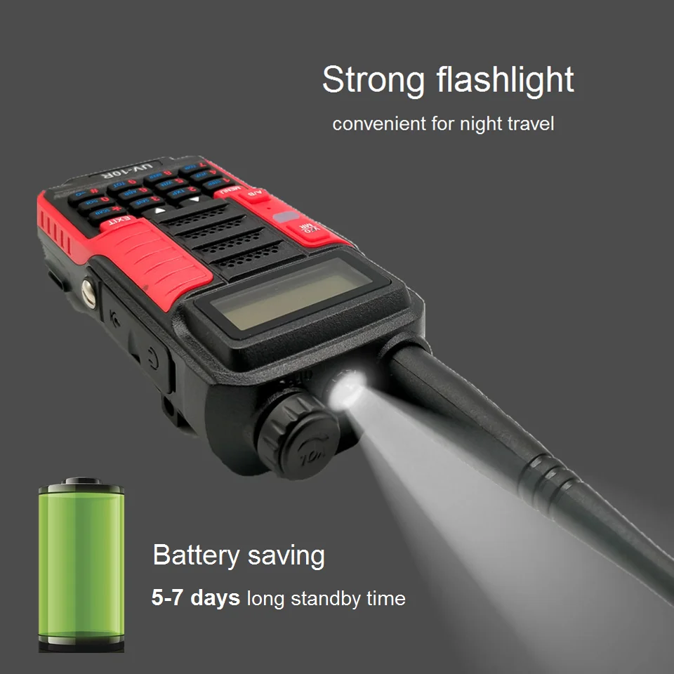 10W 워키 토키 Baofeng UV-10R 햄 라디오 스테이션 아마추어 라디오 커뮤니케이터 hf 트랜시버 업데이트 UV5R 스캐너